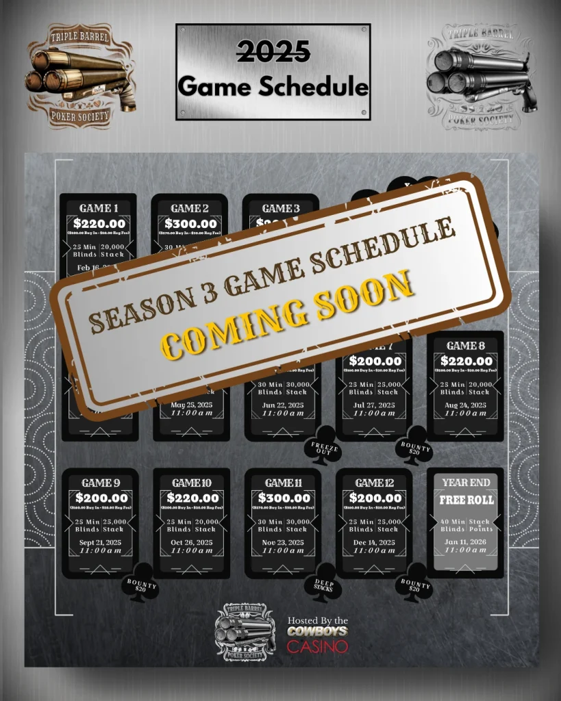 Game Schedule Coming Soon